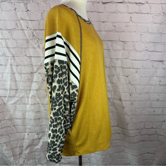 NWT lovely J boutique leopard animal print dolman Sleeve Top boho western plus - Picture 2 of 10